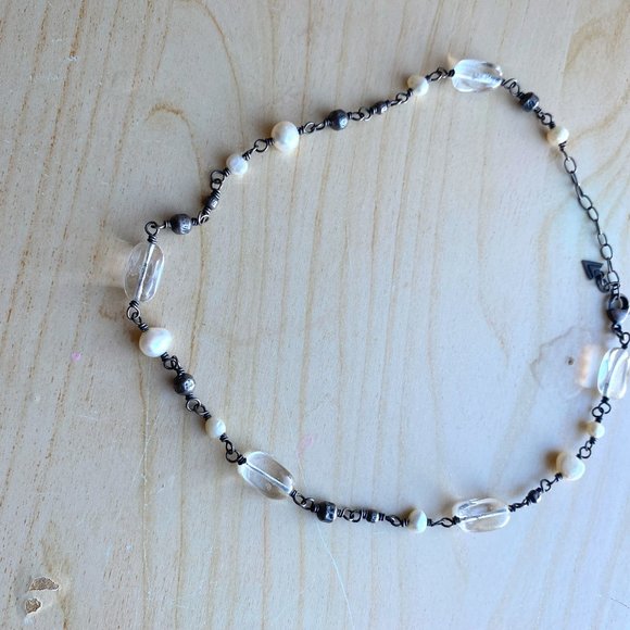 SILPADA 925 Pearl Glass Beaded N1602 Necklace - Picture 2 of 5